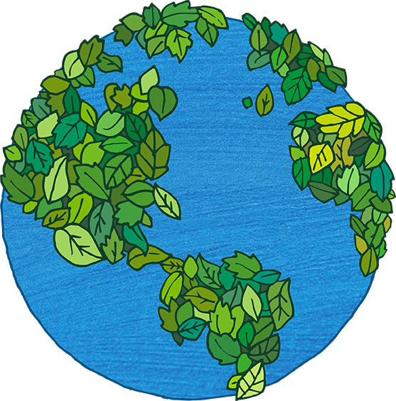 Icono de protección, restauración y regeneración del medioambiente